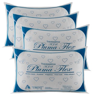 4 Travesseiro De Manta Fibra Mista Promoção, Tecido Tnt, Macio, Confortável, Grande em Oferta na Shopee