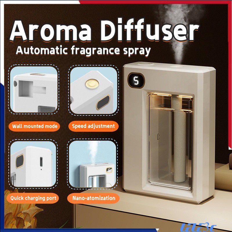 Umidificador digital com óleo essencial, recarregável, difusor de aromas automático 【LELE】