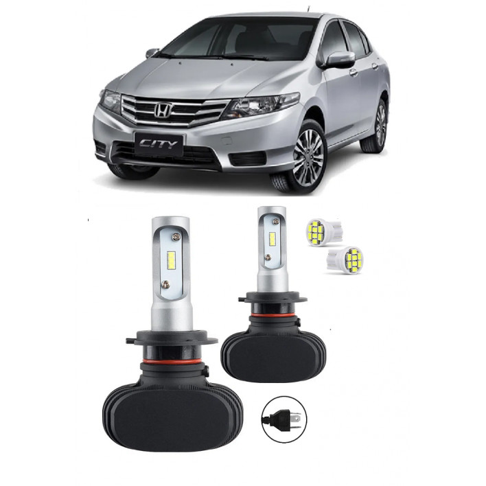 Par Lampada UltraLed Farol Honda City 2009 2010 2011 2012 2013 2014 6000K