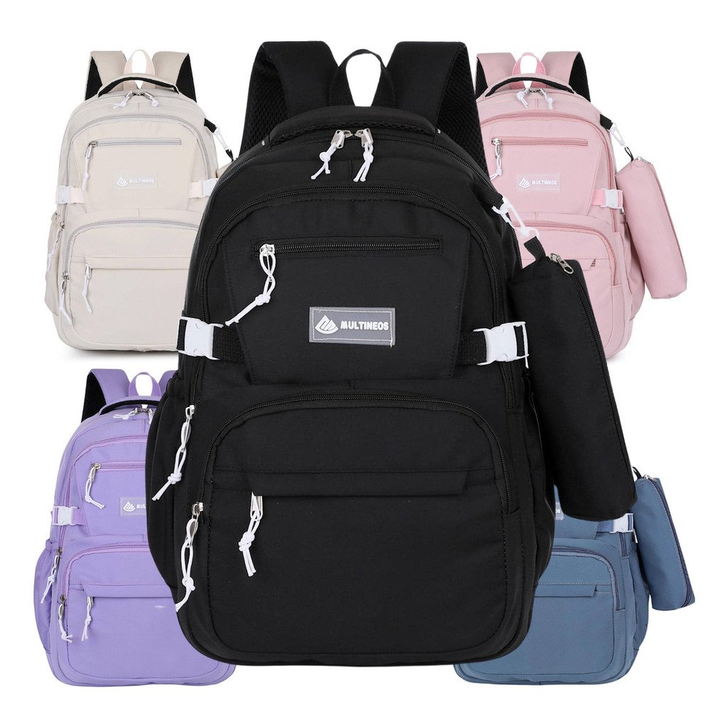 Mochila Feminina Escolar Juvenil Bolsa Notebook Impermeavel em Oferta na Shopee