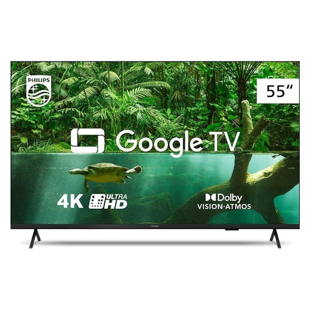 Tv Philips 55" 4k Google Wifi 5g Dolby Atmos Preto Bivolt em Oferta na Shopee
