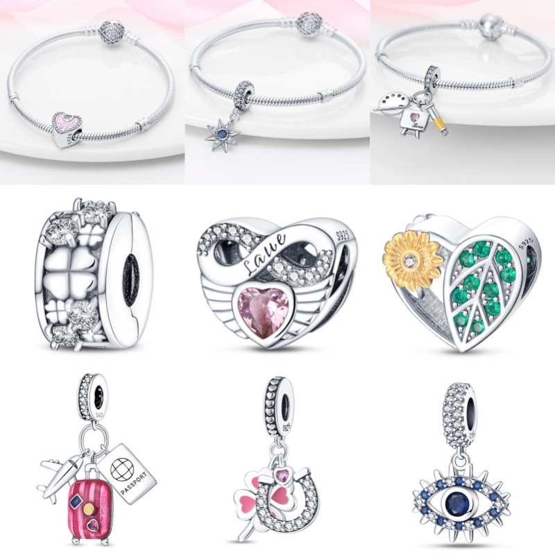 Joias de Design de moda Original 100% prata S925 adequada para pulseira faça você mesmo joias presente de aniversário