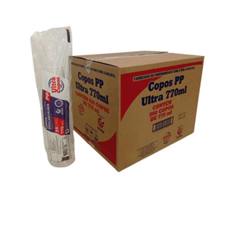 Copo de 770ml Transparente Liso PP UltraCopos Replast 500 UNIDADES em Oferta na Shopee