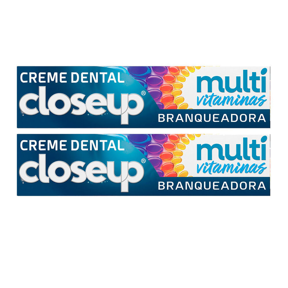 Kit 2 Creme Dental Closeup Multi Vitaminas +12 Benefícios White 85g em Oferta na Shopee