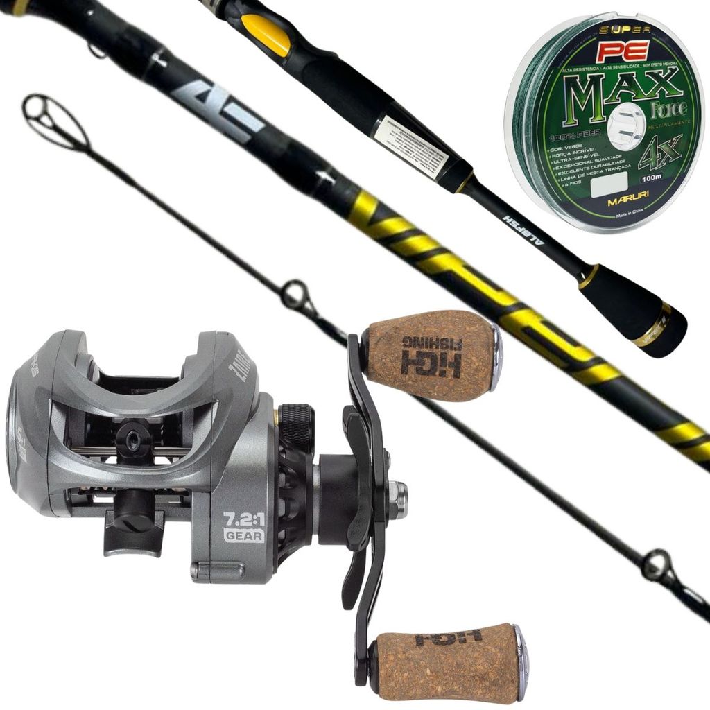 Kit Zaire Silver Drag 9kg + Vara Viper 1,68m – Carbono IM6, Ação Rápida e Passadores Óxido