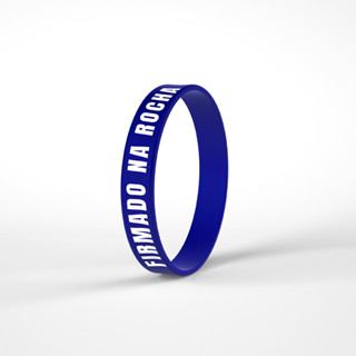 Pulseira De Silicone Azul Royal | Firmado Na Rocha em Oferta na Shopee