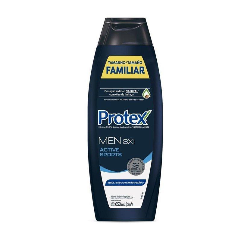 Sabonete Líquido Masculino Protex Men Active Sport 3x1 650ml em Oferta na Shopee