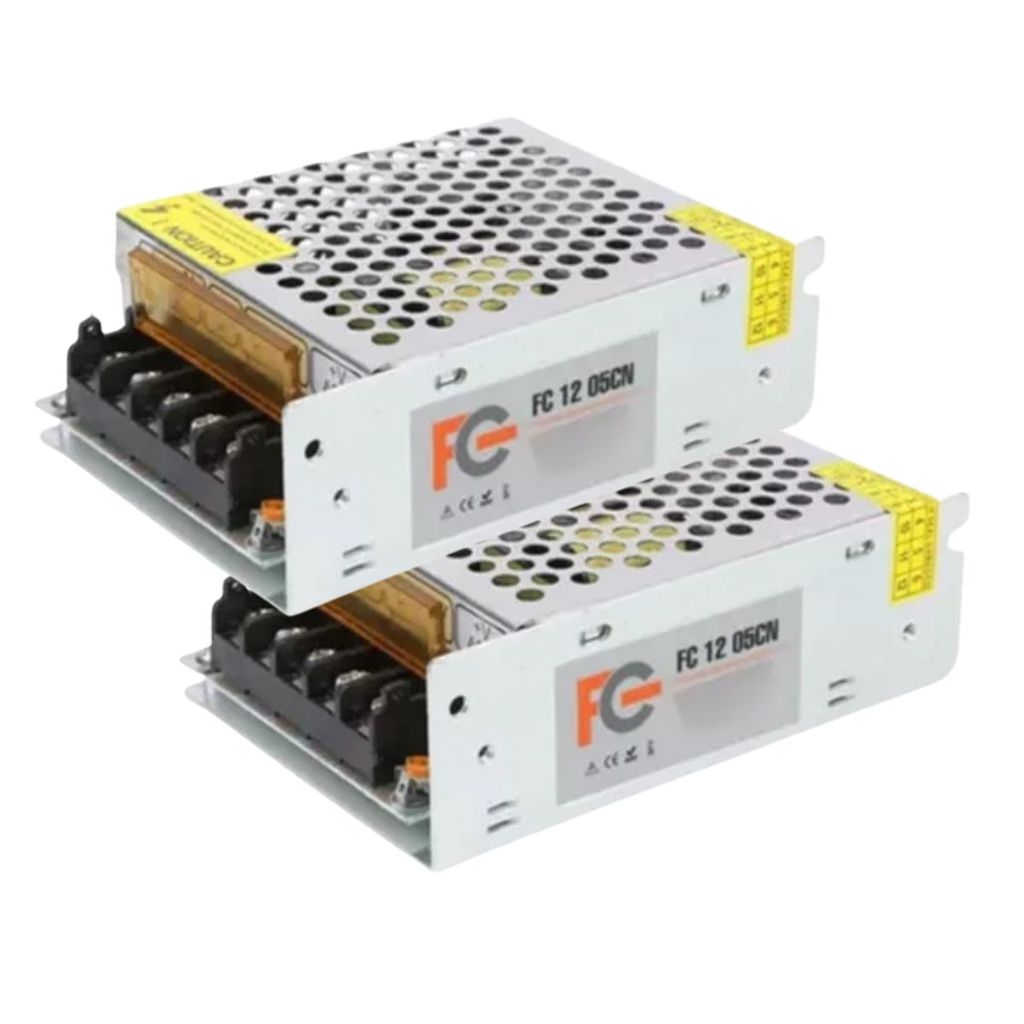 Kit 2 peças Fontes Metálicas FCA 12V 5A FC Fontes