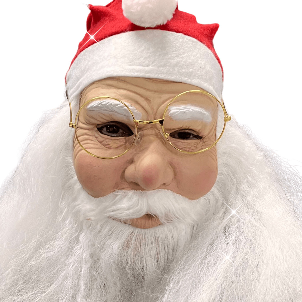 Mascara De Papai Noel Realista Natal Natalino Fantasia Latex