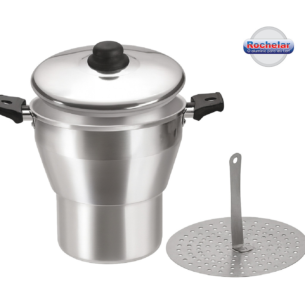 Cuscuzeiro GROSSO De Alumínio Cuscuzeira Média N 14 16 18 Panela Polida Cuscuz RESISTENTE BATIDO