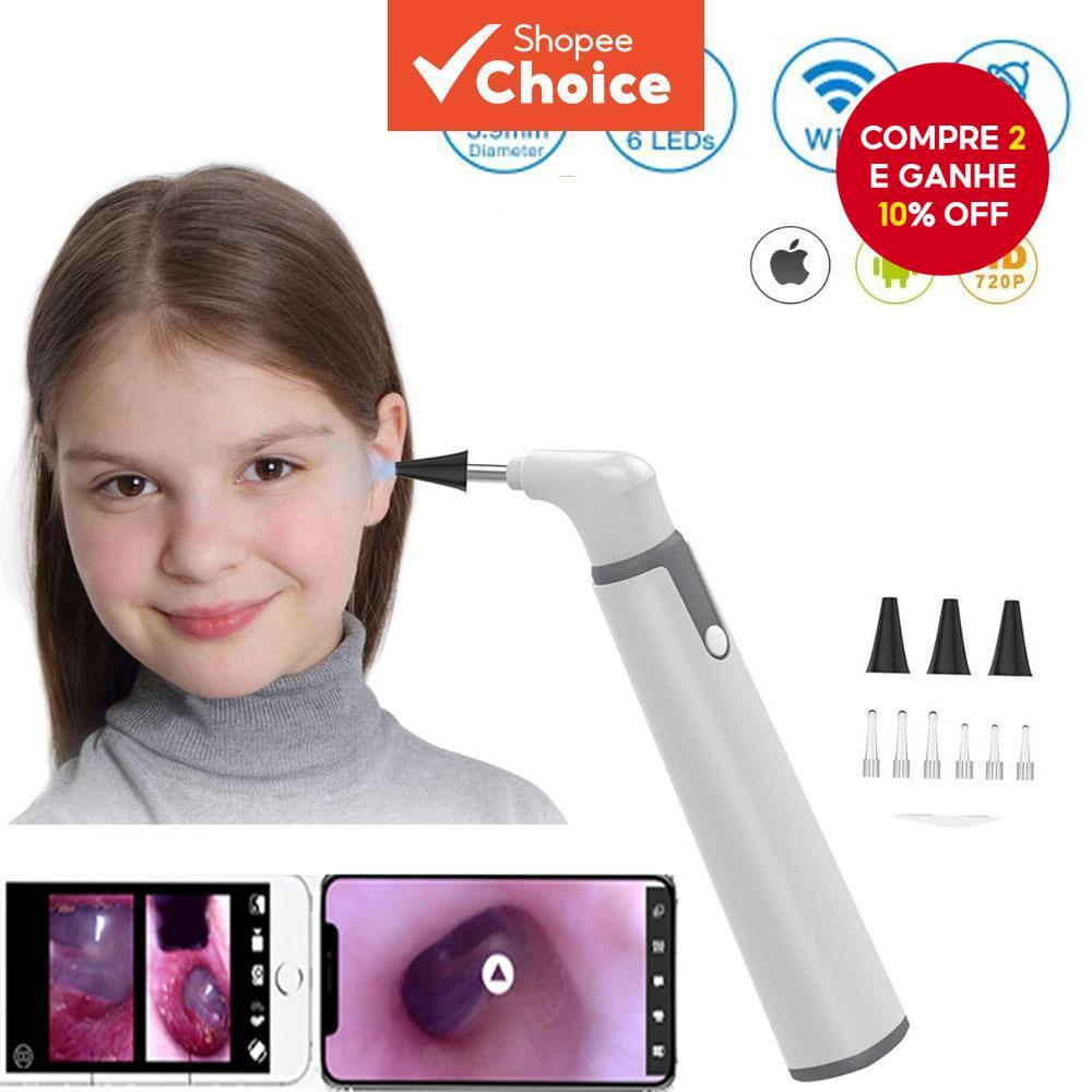 Câmera de endoscópio digital para otoscópio, telefone celular, tablet em Oferta na Shopee