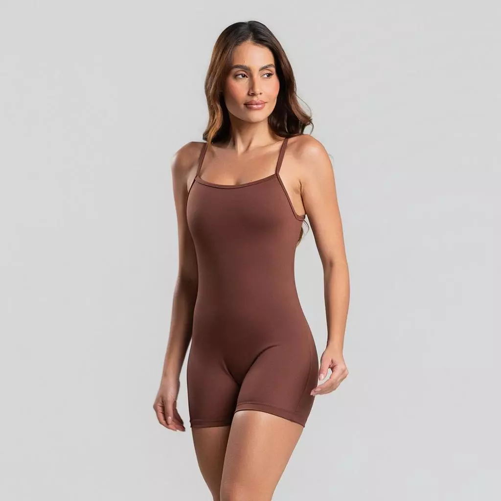 Macaquinho Slim Alça Fina Fitness Academia Zero Transparência Ideal para Treinos e Caminhada — imagem 1