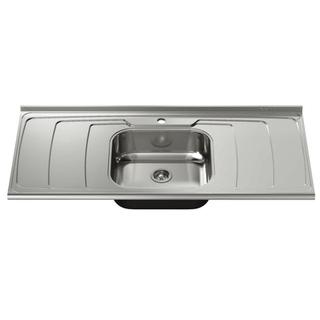 Pia de Cozinha Inox 1,20m com Cuba Quadrada Dubai