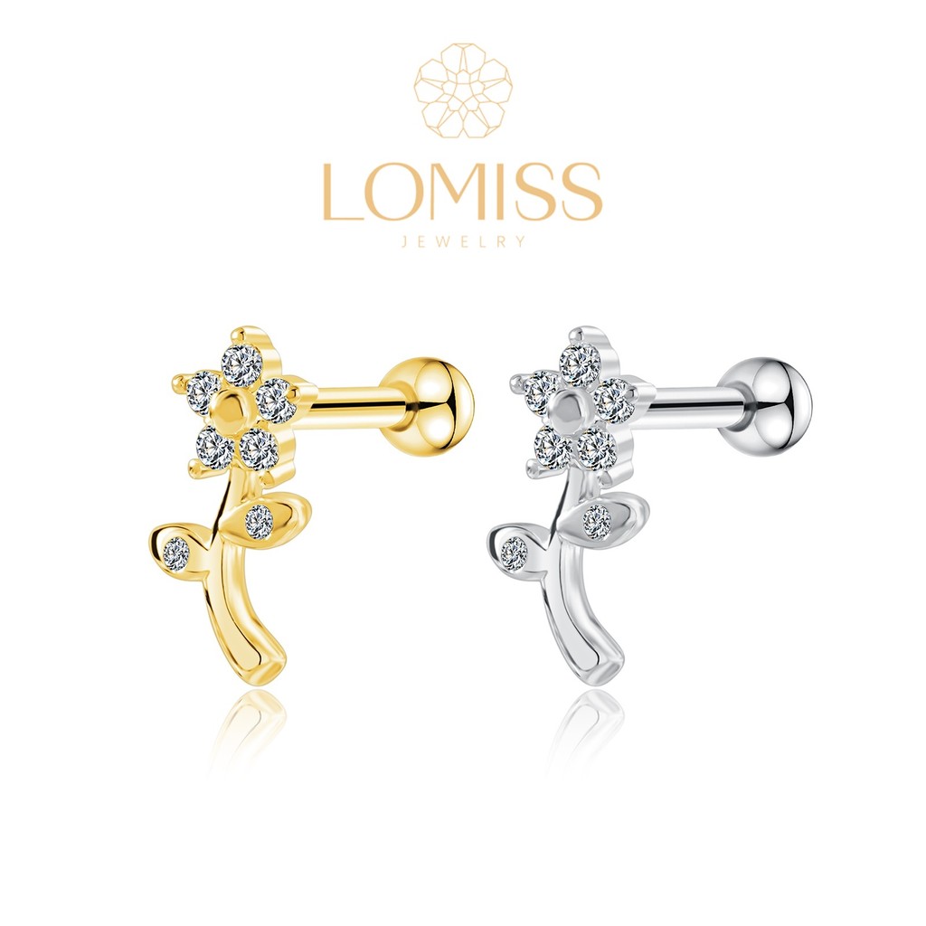 Piercing Orelha Mini Barbell Cobre/Aço Flor Zircônias Cravejado Para Daith Labret Boca Tragus Conch Helix Body Piercing em Oferta na Shopee