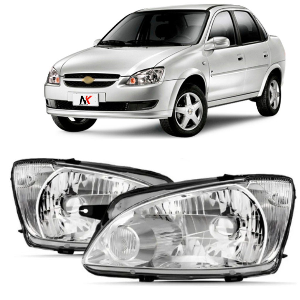 Farol Corsa Classic 2011 2012 2013 2014 2015 2016 1ª Linha Novo