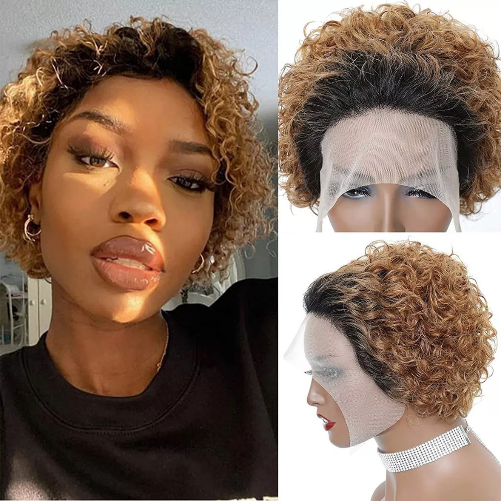 Peruca lace front Cacheada cachos Cabelo 100% Humano Brasileiro Natural Br com luzes cachos Nacional