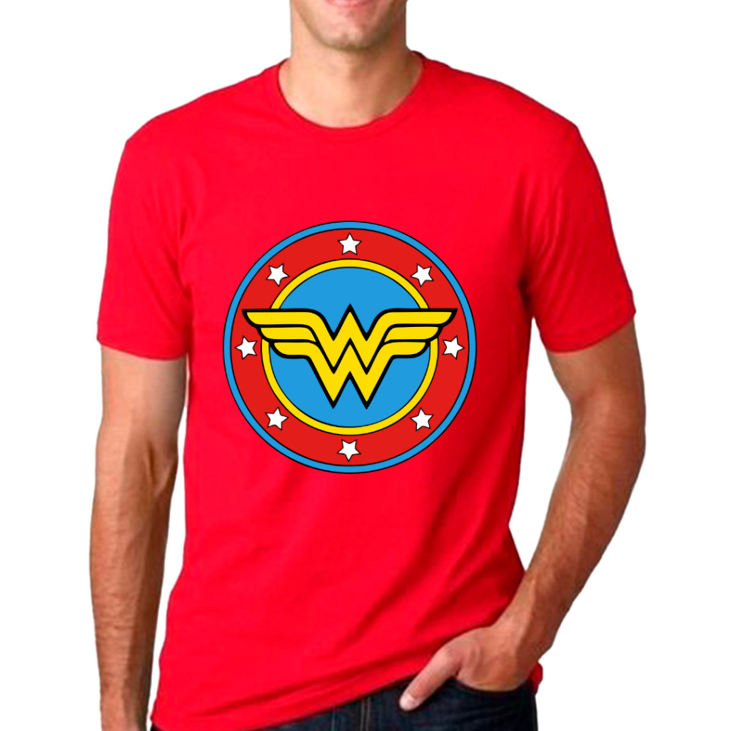CAMISETA MULHER MARAVILHA Adulto e Infantil blusa Unissex 100% Algodão