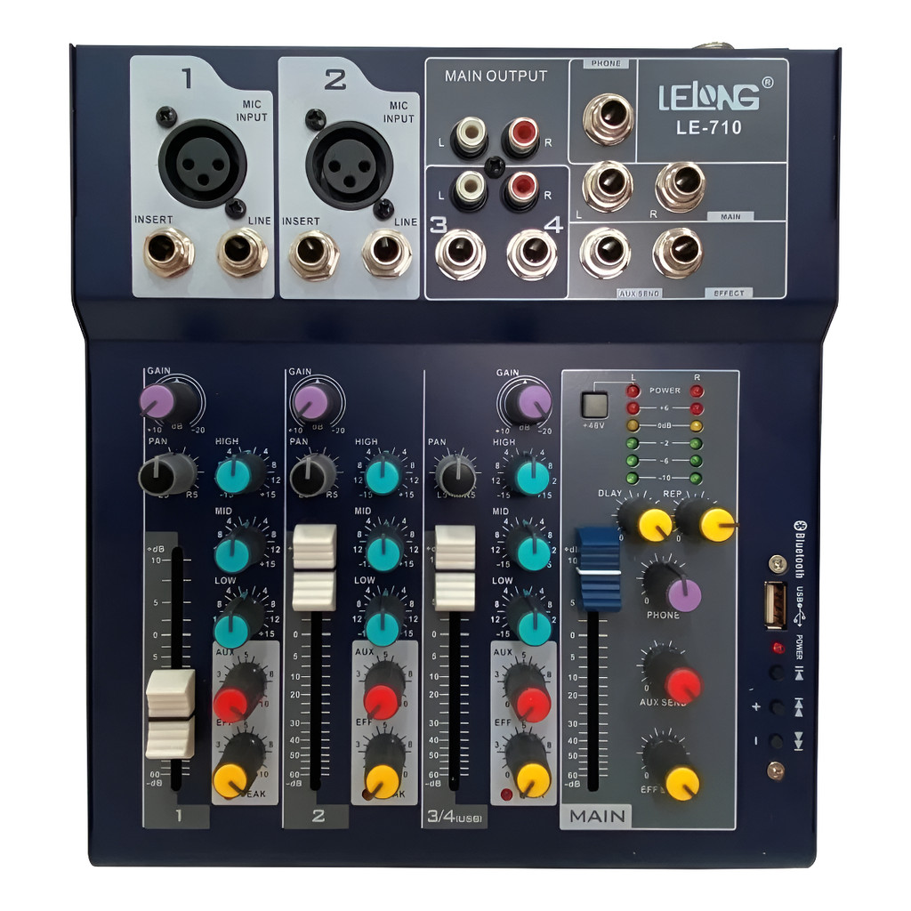 Mesa De Som Mistura Console 4 Canais Profissional