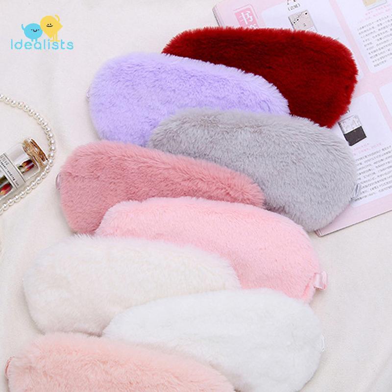 Idealistas Máscara De Dormir Venda Macio Pelúcia Máscaras De Olho Bonito Amor Nuvem Capa Eyepatch Nap