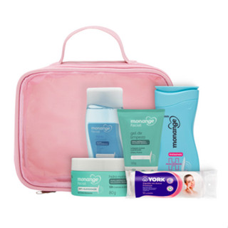 Kit Facial Anti-oleosidade Monange + Nécessaire - 6 unidades em Oferta na Shopee