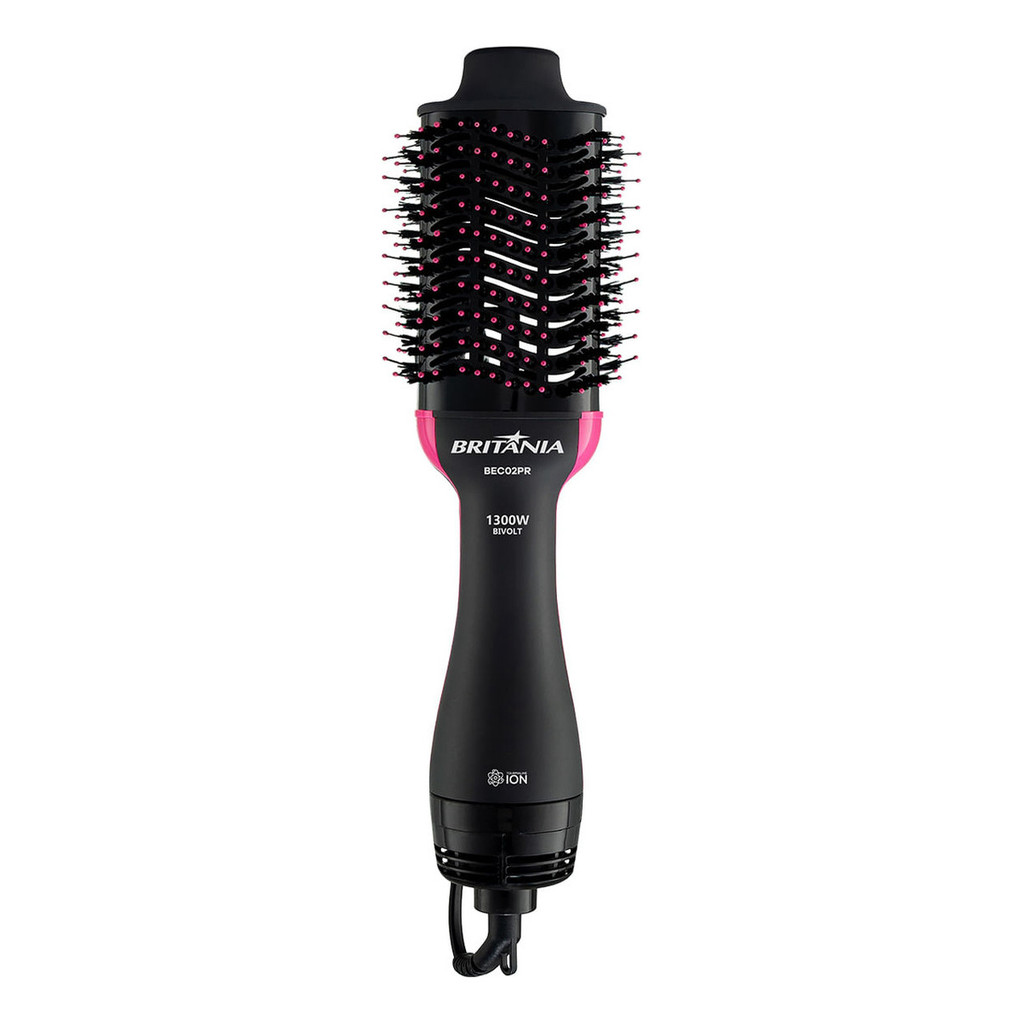 Britânia Escova Secadora Bec02pr Bivolt 1300w Preto E Rosa