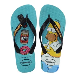 Havaianas Simpsons Azul Tradicional Preto
