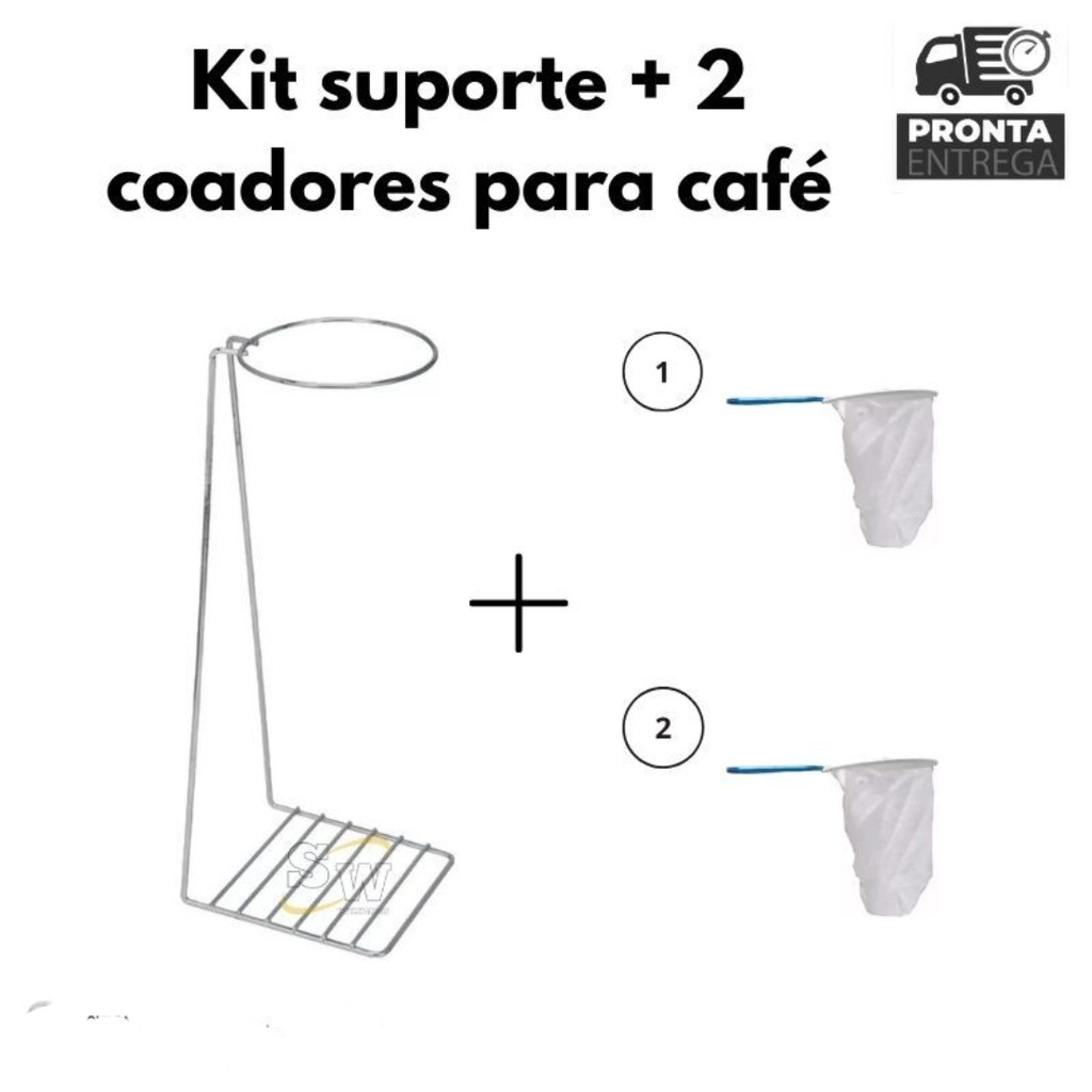 Suporte / Coador para Café Filtro de Pano - Malha Dupla 100% Algodão SW