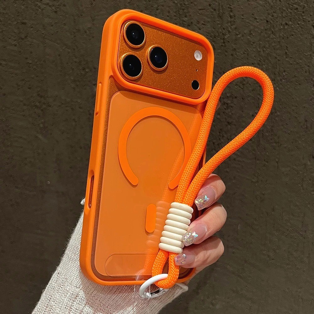 Luxo Com Cordão Claro Caso De Telefone Para iPhone 17 16 15 14 13 12 11 Pro Max 16 Plus 16E 17 Ar Magnético Casos Capa em Oferta na Shopee