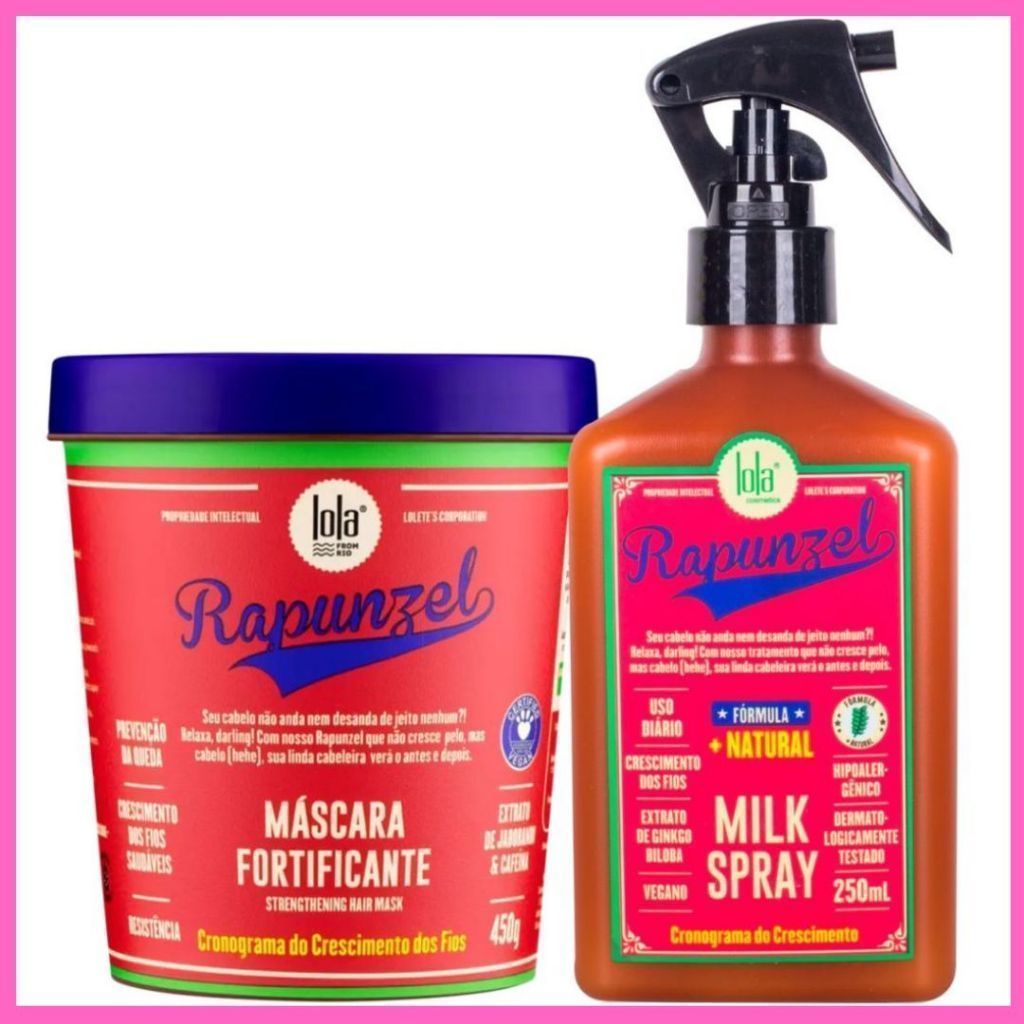 Kit Rapunzel de Crescimento com Máscara 450g + Milk 250g Lola Cosmetics em Oferta na Shopee