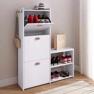 Sapateira 3 Portas Basculantes Banquinho Prateleira Organizadora 18 Pares de Sapato Quarto Hall Closet Dakota em Oferta na Shopee