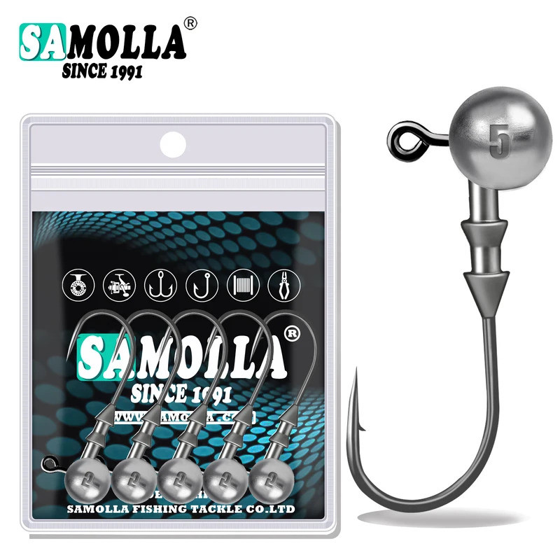 Novos Anzóis de Pesca, Anzol Jig Head para Rockfish Ajing, para Iscas de Verme Macio, Pesca de Robalo, Artigos de Pesca