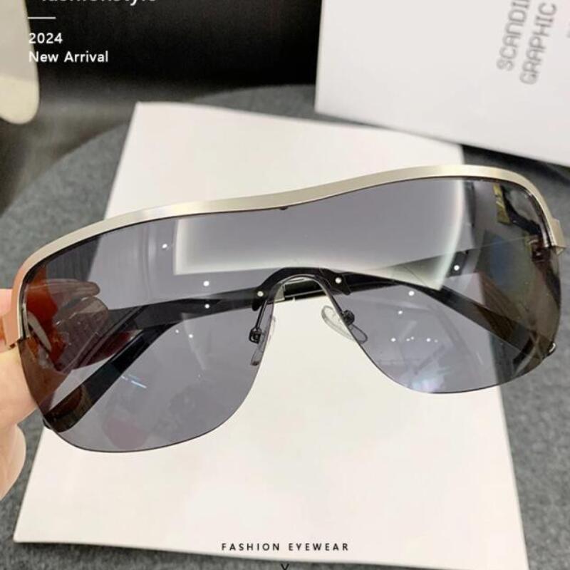 Novos Óculos de Sol de Meia Armação, Moda para Férias e Camping, Acessórios de Óculos de Sol Retro, Óculos de Sol à Prov