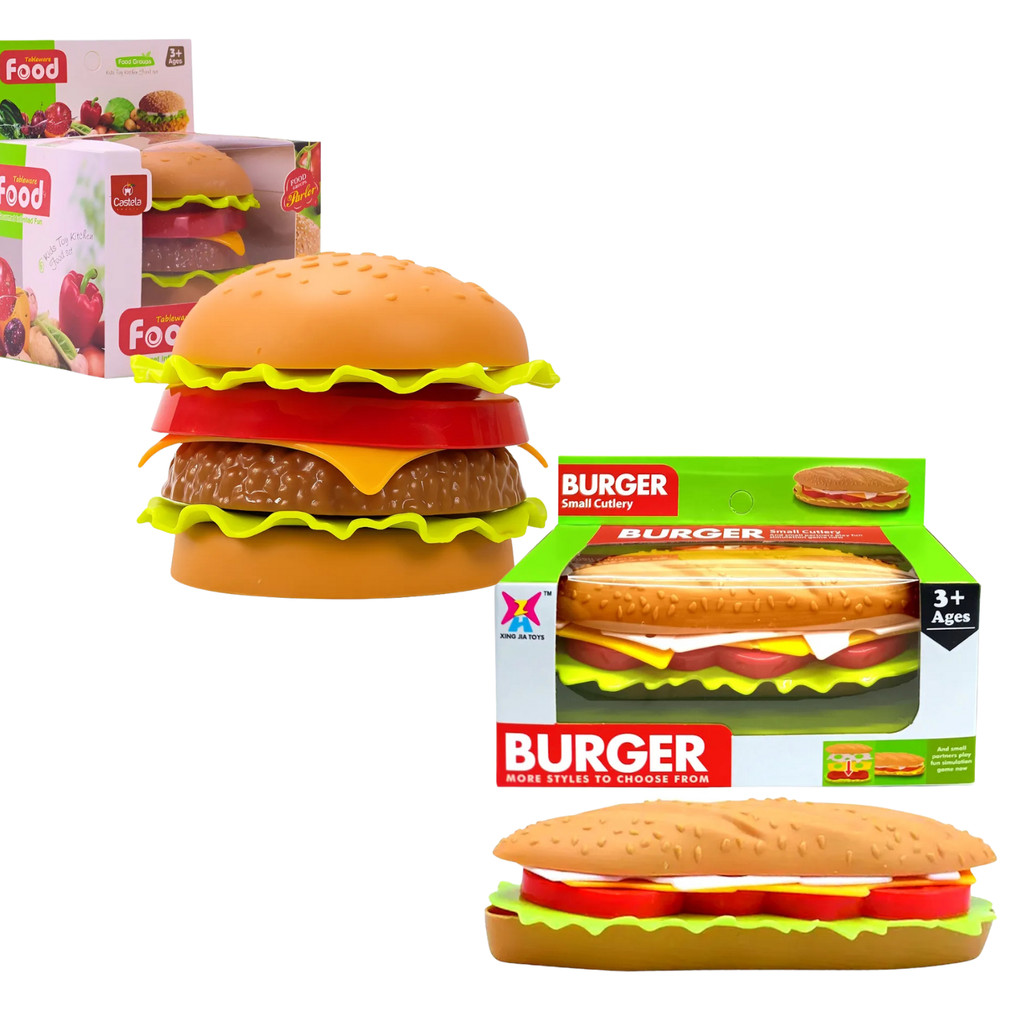 Brinquedo Hambúrguer Fast Food Monta e Desmonta Mini Chef Kit Lanchonete comidinha infantil simulação