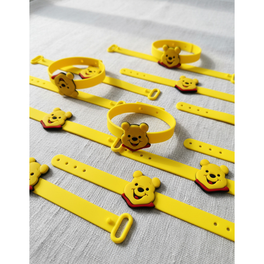 Pulseira Usinho Pooh Tema Festa Aniversário 10Peças  Infantil Ajustável em Oferta na Shopee