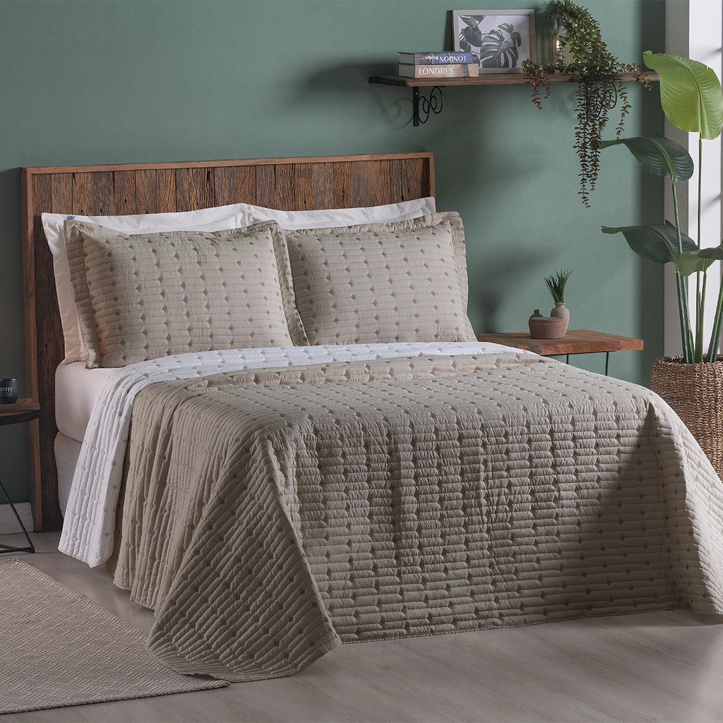 Cobre Leito Decor  3 ou 2 Peças Queen King Casal Solteiro Percal 200 Fios  Elegante Macio