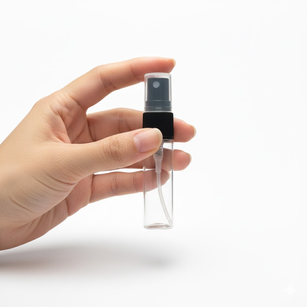10 Frascos de Vidro 5ml Com Válvula Spray Porta Perfume Amostra Brinde Lembrancinha