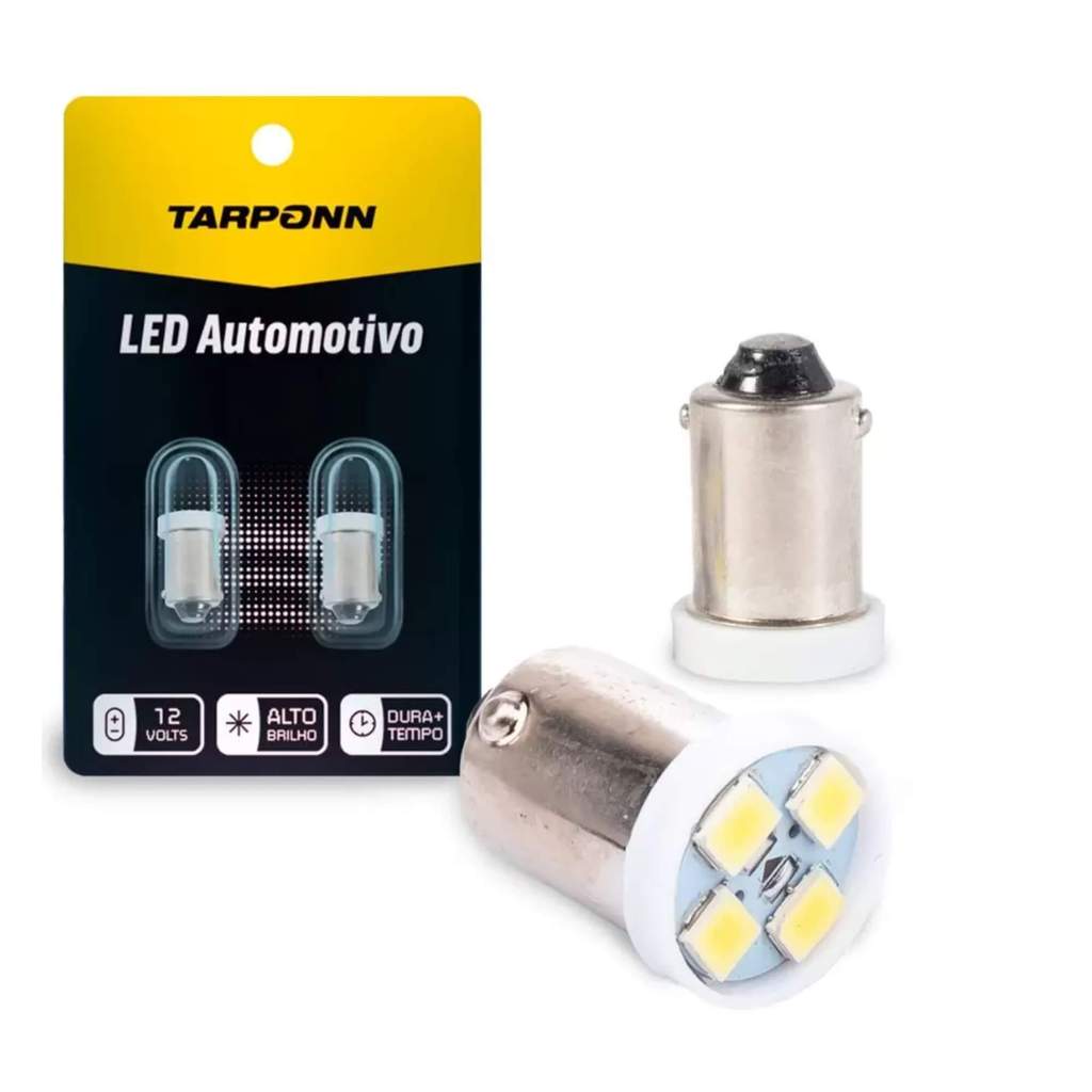 Par de Lâmpadas LED 69 Ba9S-3528-4SMD 12v 6000k Tarponn - TP-5043