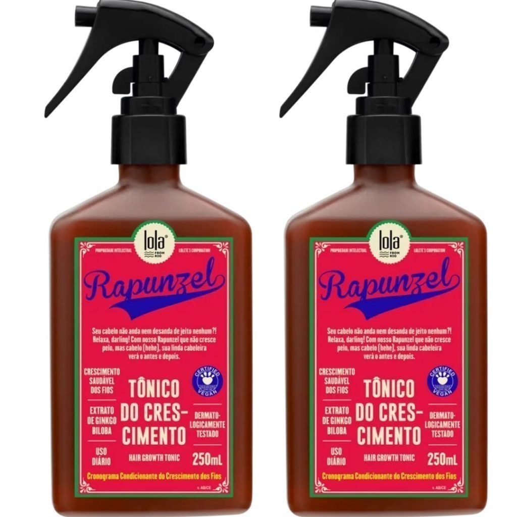 Kit 2× Tônico Lola Rapunzel 250ml – Crescimento e Fortalecimento Capilar! em Oferta na Shopee