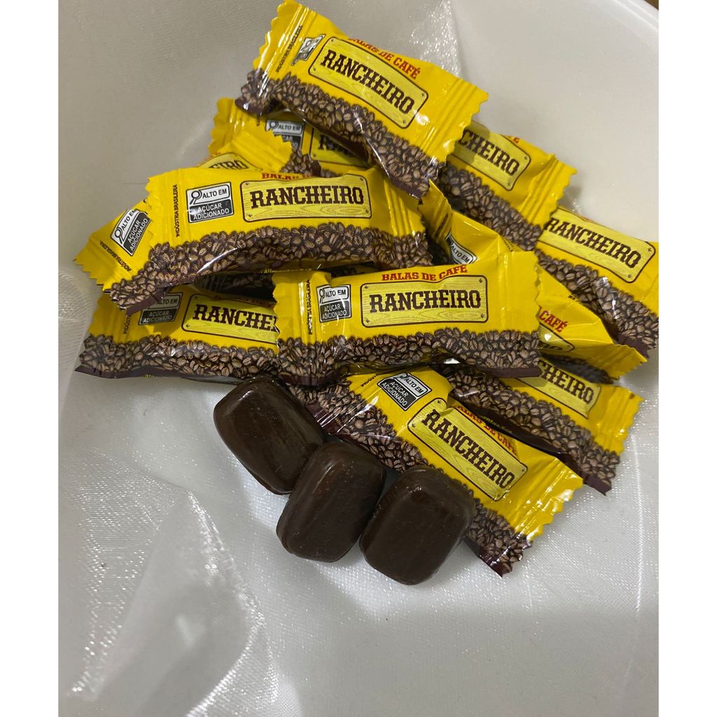 Kit Econômico 10 Pacotes de Bala Rancheiro de café Toffee Zero Glúten 100gr Brazilian