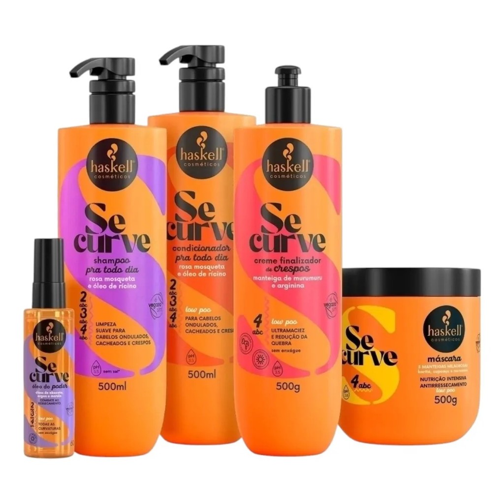 Kit Haskell Se Curve Crespos (4abc) 5 Itens
