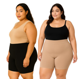 Kit 2 Segunda Pele Plus Size Bermuda Cintura Alta Anágua Anti Atrito Evita Transparência em Oferta na Shopee