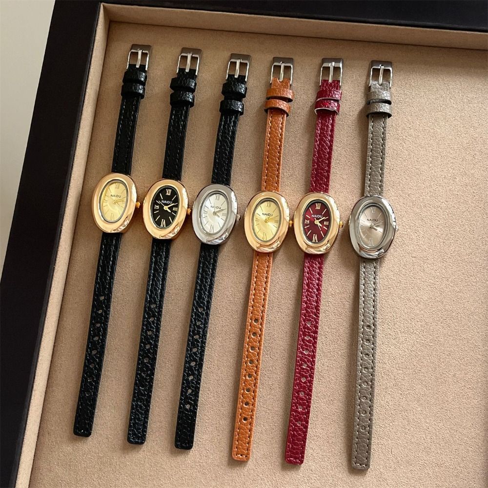 MYRON1 Relógio De Quartzo Feminino De Luxo , Pulseira De Couro Macio Durável , Casual — imagem 2 de 2