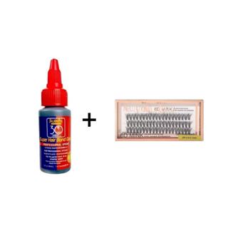 New Show 1 Caixa Com Cílios postiços 6D MINK 10P/20P/30P - Tufos Sem nó +1 Super Cola 30ml Salon Pro em Oferta na Shopee