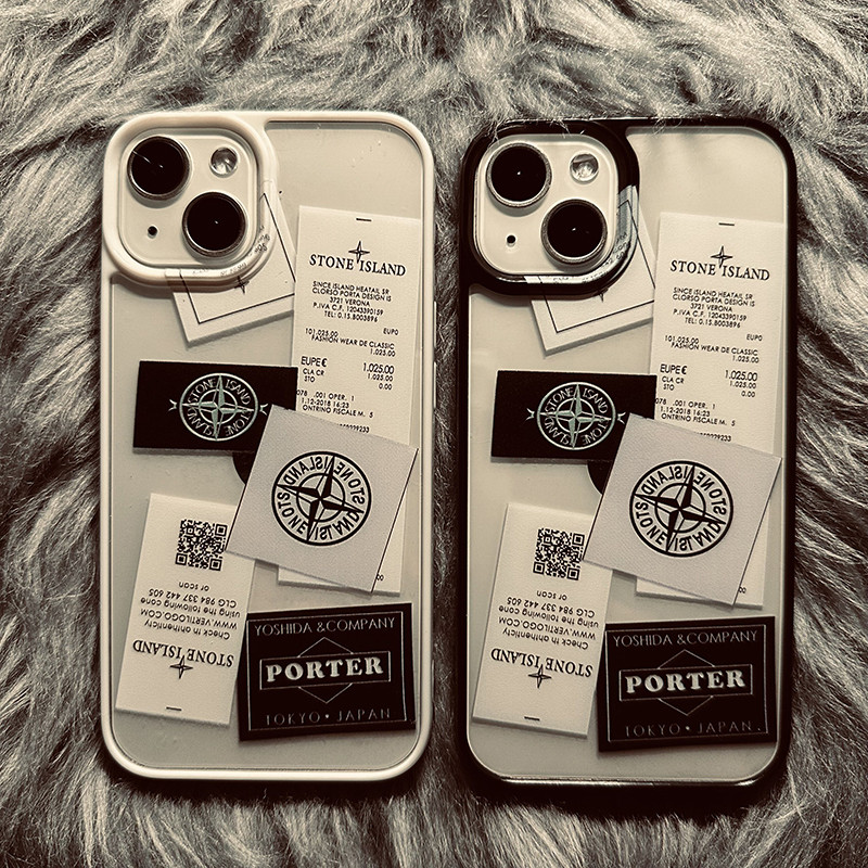 Softcase iPhone Anti-impacto Trendy Label Style iPhone7 8 11 12 13 14 15 16 17 Pro Max 16 Plus XR 17 Capa Transparente D