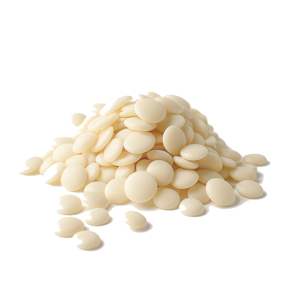 Detalhes do Mini Gotas de Cobertura sabor Chocolate Branco Vegano Zero Açúcar VitaoPRO 100g