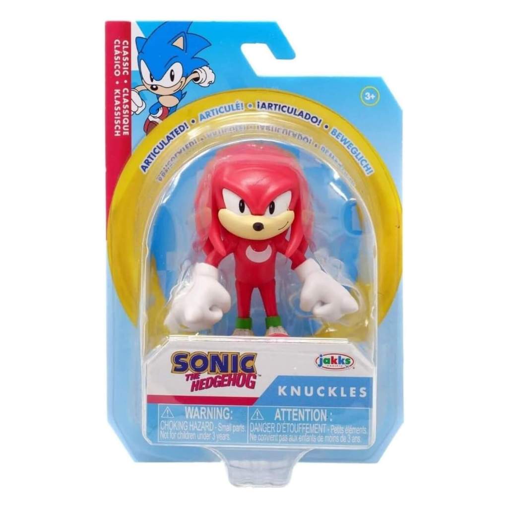Detalhes do Brinquedo Infantil Articulado Knuckles Clássico 6cm do Universo Sonic Sunny - 004557