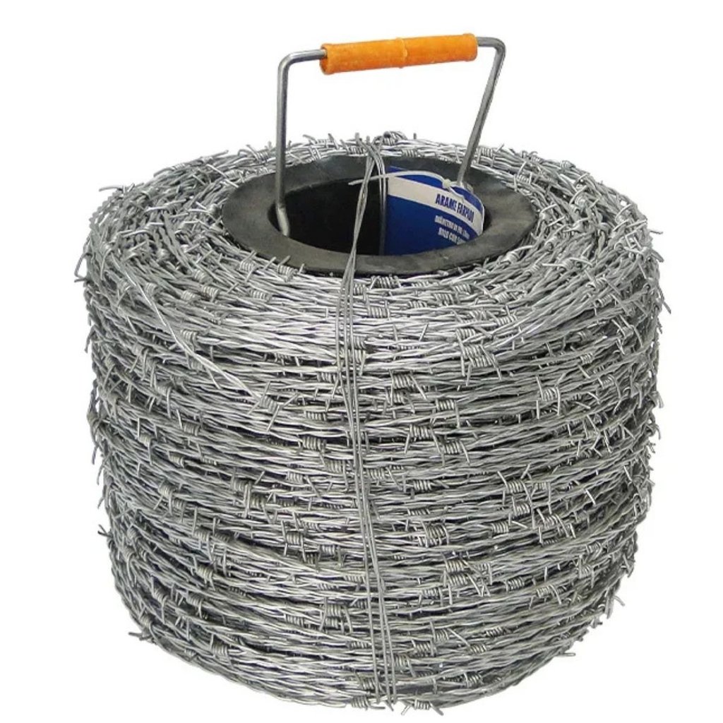 Arame Farpado Zincado Fio 18 Duplo Entrelaçado 250 Metros em Oferta na Shopee