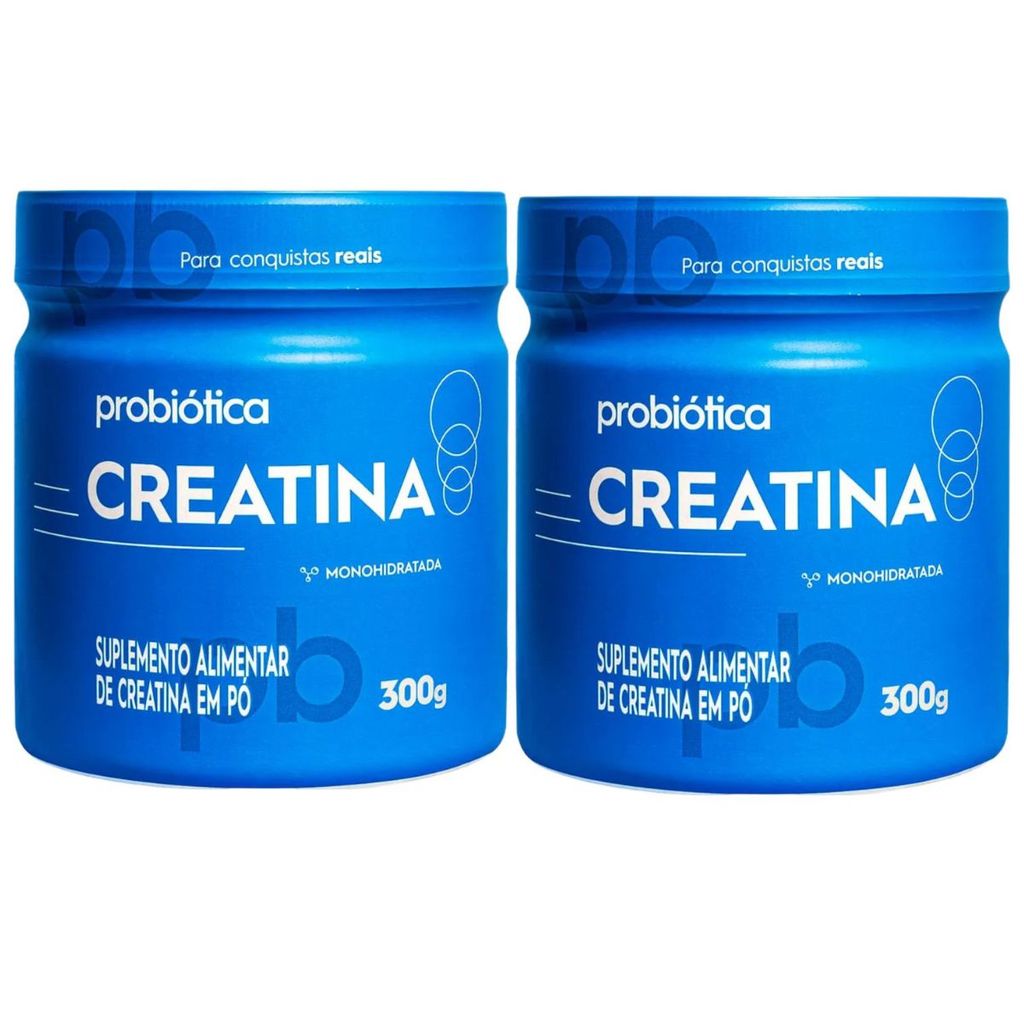 Kit 2 Creatina Monohidratada 100% Pura Foco e Energia 300g Probiótica