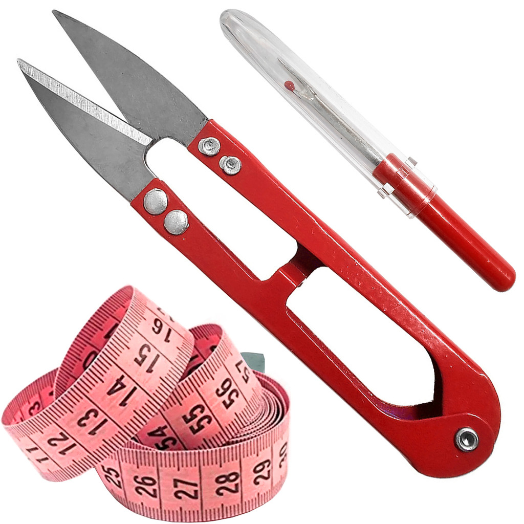 Kit Costura Fita Métrica Abridor Casa Desmanchador Costura Tesoura Arremate Pic