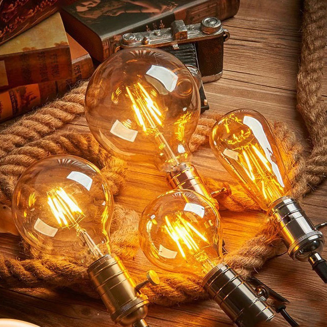 Lâmpada LED Filamento Retrô 4W E27 | Âmbar 2200K | Bivolt | Estilo Vintage e Econômico em Oferta na Shopee